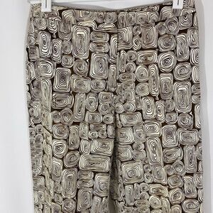 NWOT Talbots Geometric Print Ankle Pants